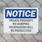 Signmission Private Property No Dumping Trespassers OSHA Notice Sign, Plastic, 10in W x 7in L, 2PK OS-2PACK-NS-P-710-L-17835 - alternate 2